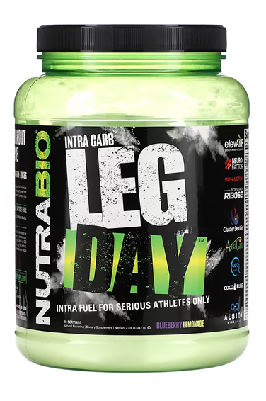 NutraBio, Intra Carb, Leg Day, Blueberry Lemonade